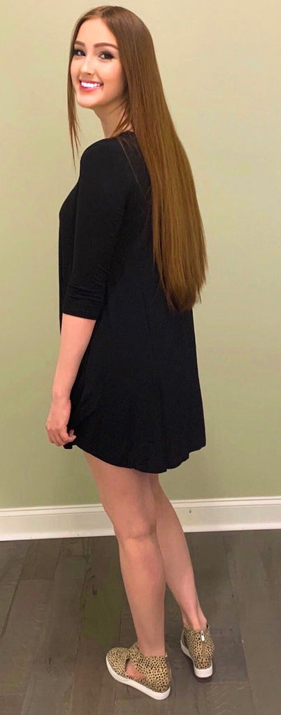 Little Black Piko Dress (S-L)