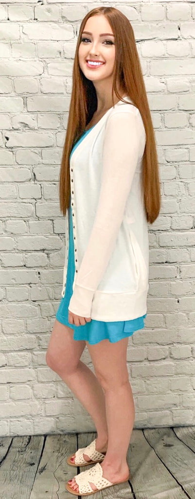 Button Me Up Ivory Cardigan (S-3XL)
