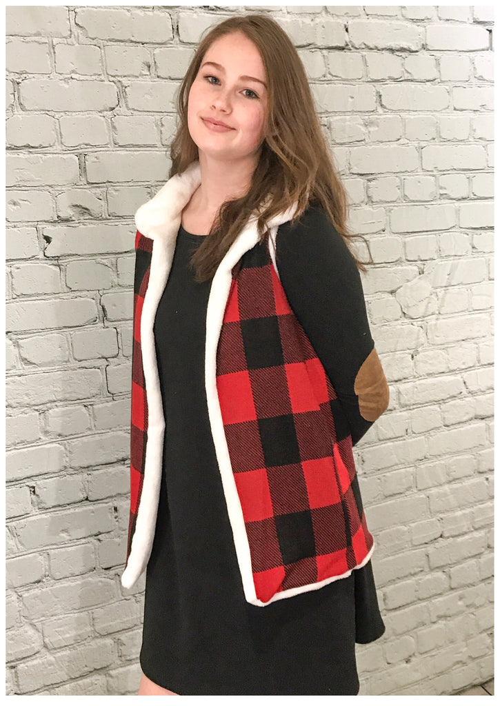 Buffalo Plaid Vest (S-XL)