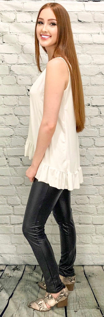 Black Faux Leather Leggings (S-3XL)