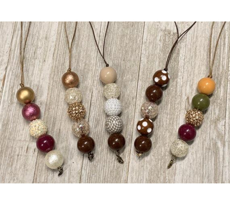 Fall Colors Beaded Lanyards