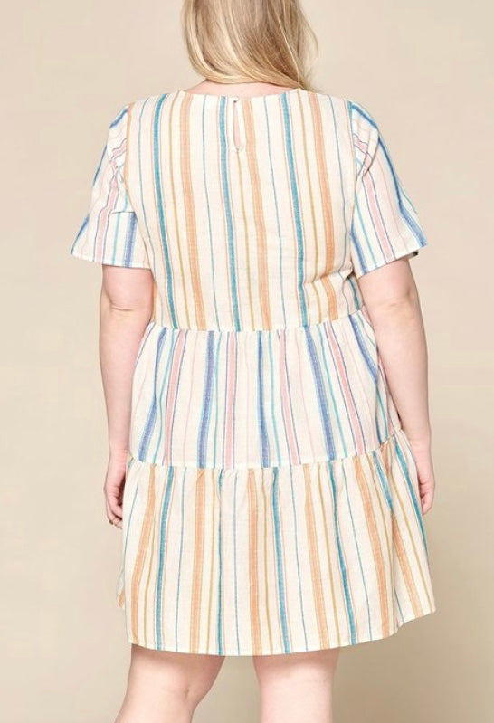 Pretty in Pom Poms Dress (S-3X)