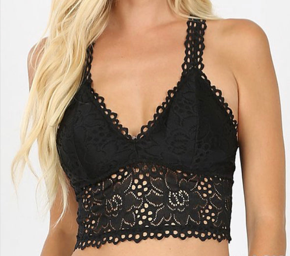 Black Bralette (Plus 1XL-3XL)