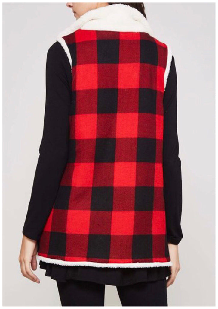 Buffalo Plaid Vest (S-XL)