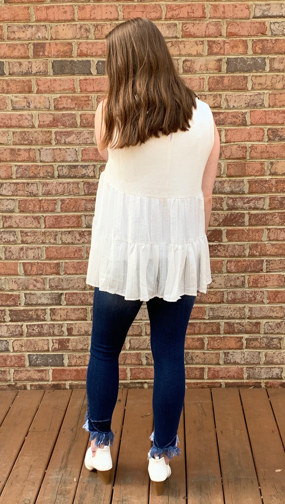 Ruffles & Pinstripes Blouse (S-2XL)