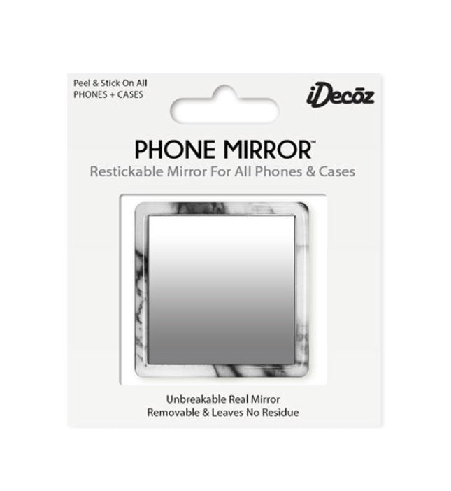 White Marble Phone Mirror