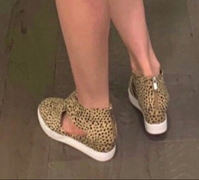 Cheetah Sneaker Wedges