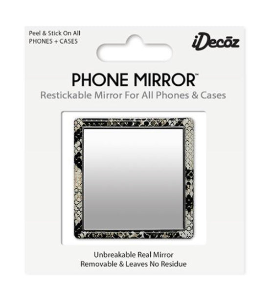 Embossed Python Phone Mirror