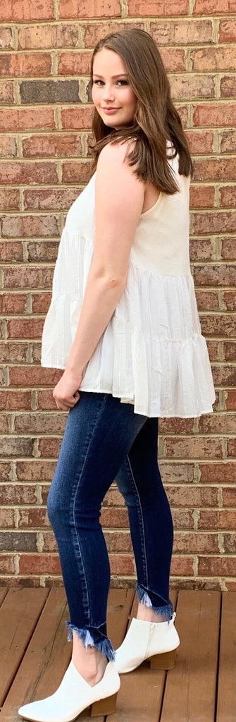 Ruffles & Pinstripes Blouse (S-2XL)