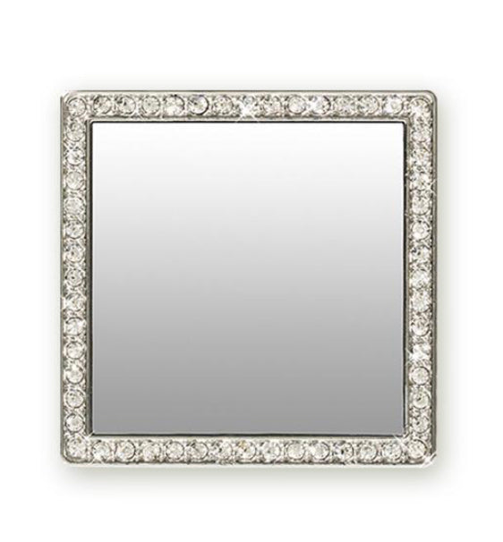 Silver Rhinestone Phone Mirror