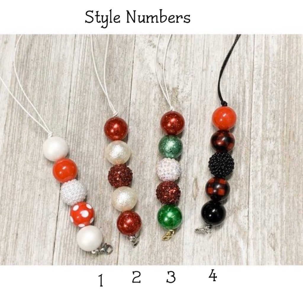 Christmas Beaded Lanyards