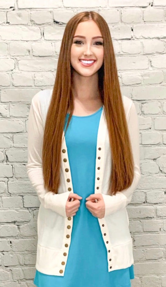 Button Me Up Ivory Cardigan (S-3XL)