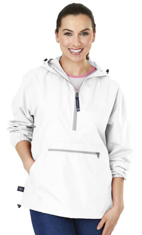 White Charles River Pack-N-Go Pullover (S-L)