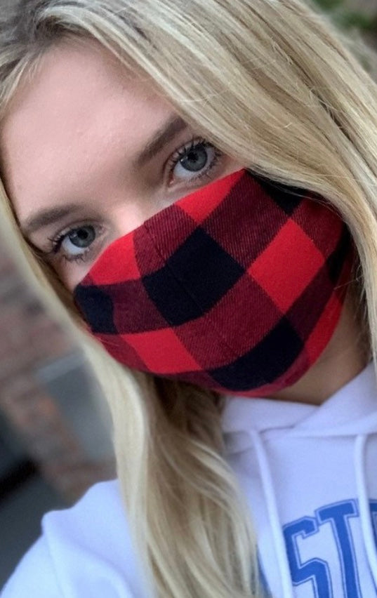 Buffalo Plaid Printed Face Mask