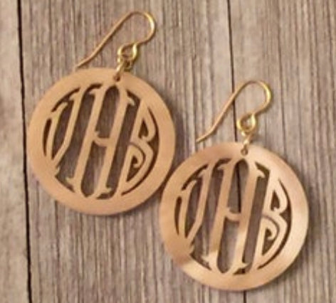 Circle Personalized Earrings (91 color choices)