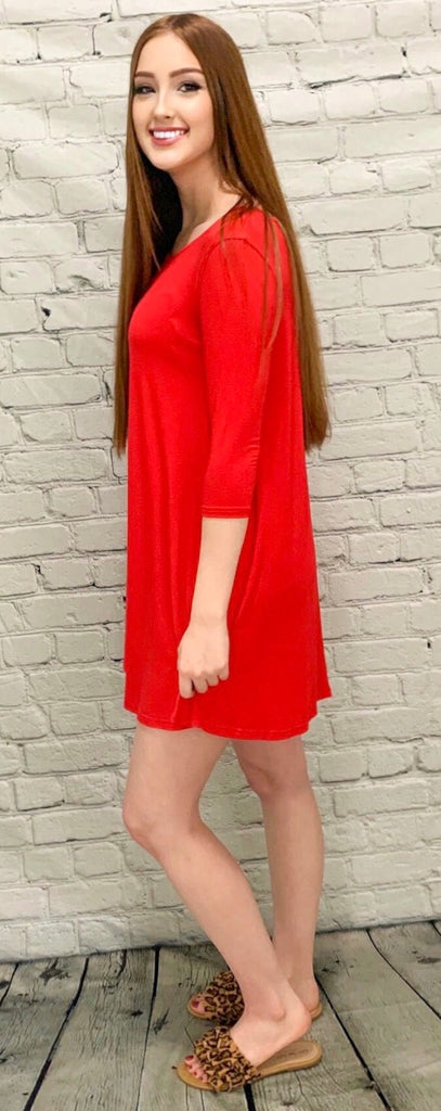 Red Hot Piko Dress (S-L)