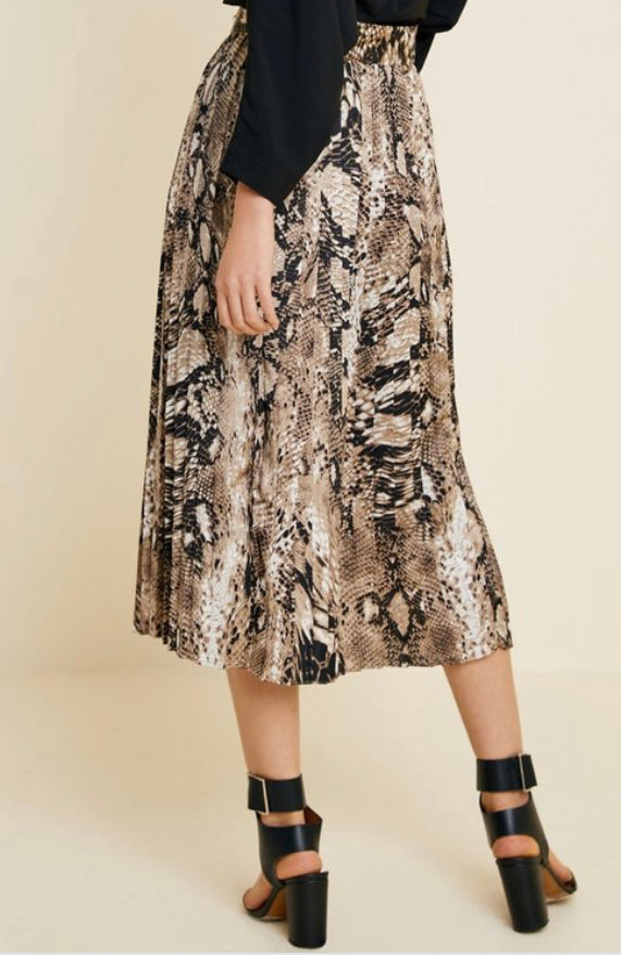 Button Down Snakeskin Skirt (S-3XL)