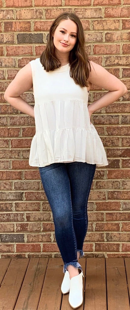 Ruffles & Pinstripes Blouse (S-2XL)