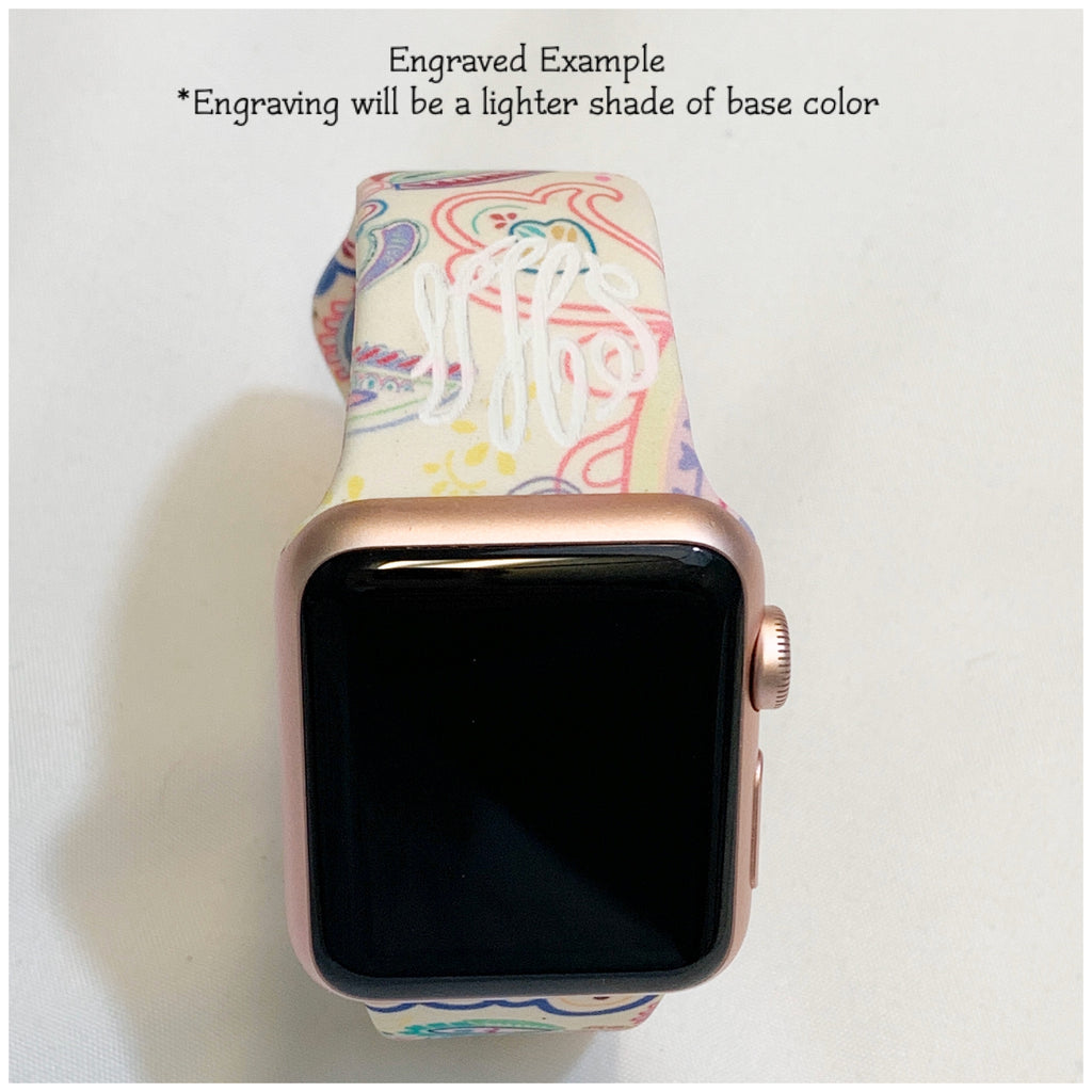 Flamingo Silicone Watch Band 38-40mm (can be personalized with engraving)