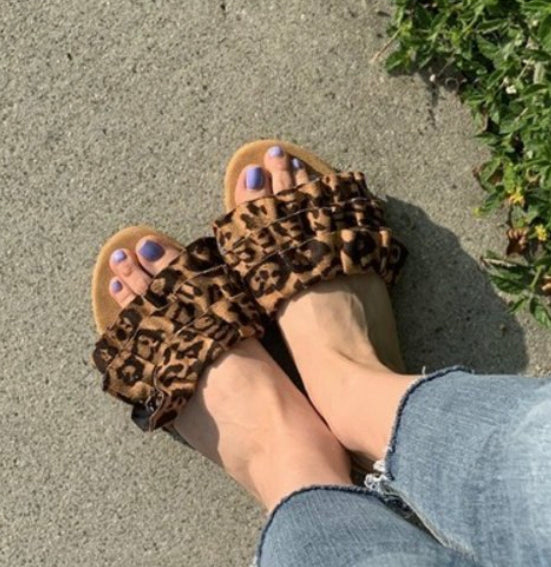 Leopard Ruffle Sandal