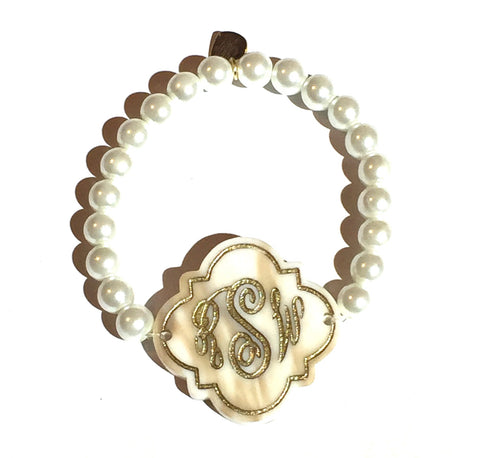Personalized Pearl Bracelet
