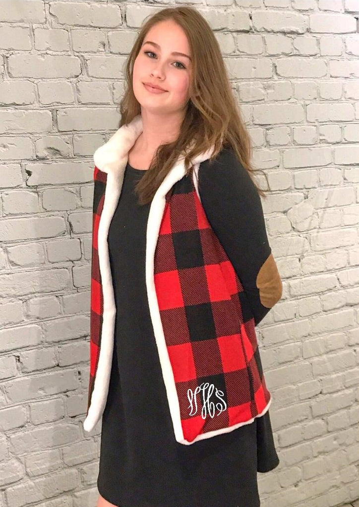 Buffalo Plaid Vest (S-XL)