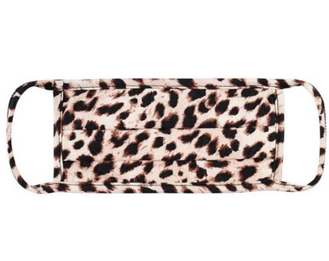 Taupe Leopard Face Mask (kid size)