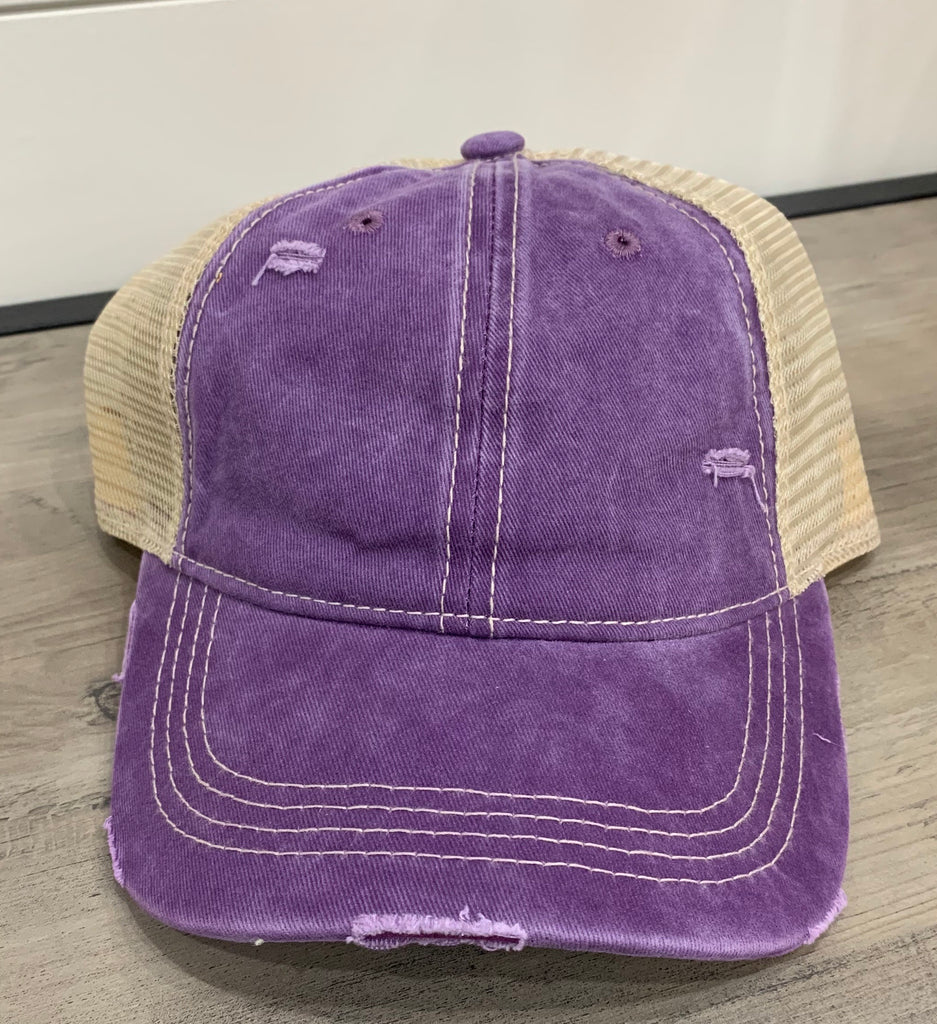 C.C Distressed Caps (multiple colors)