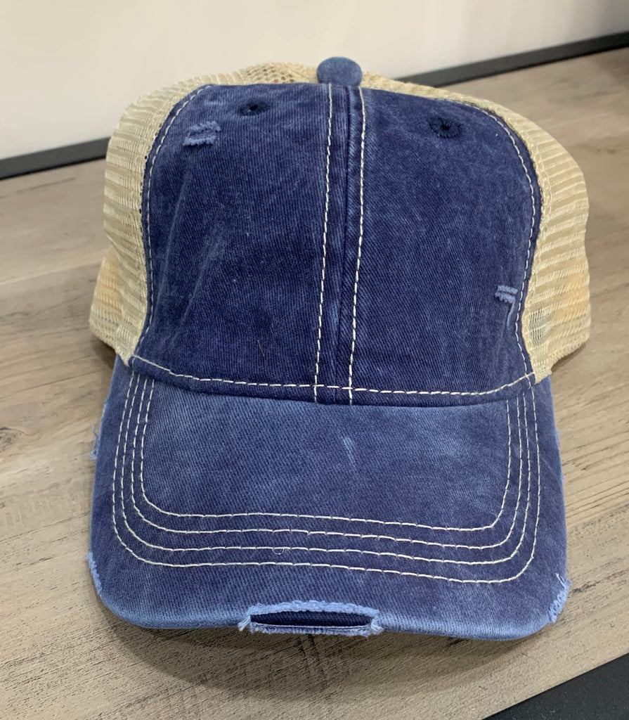 C.C Distressed Caps (multiple colors)