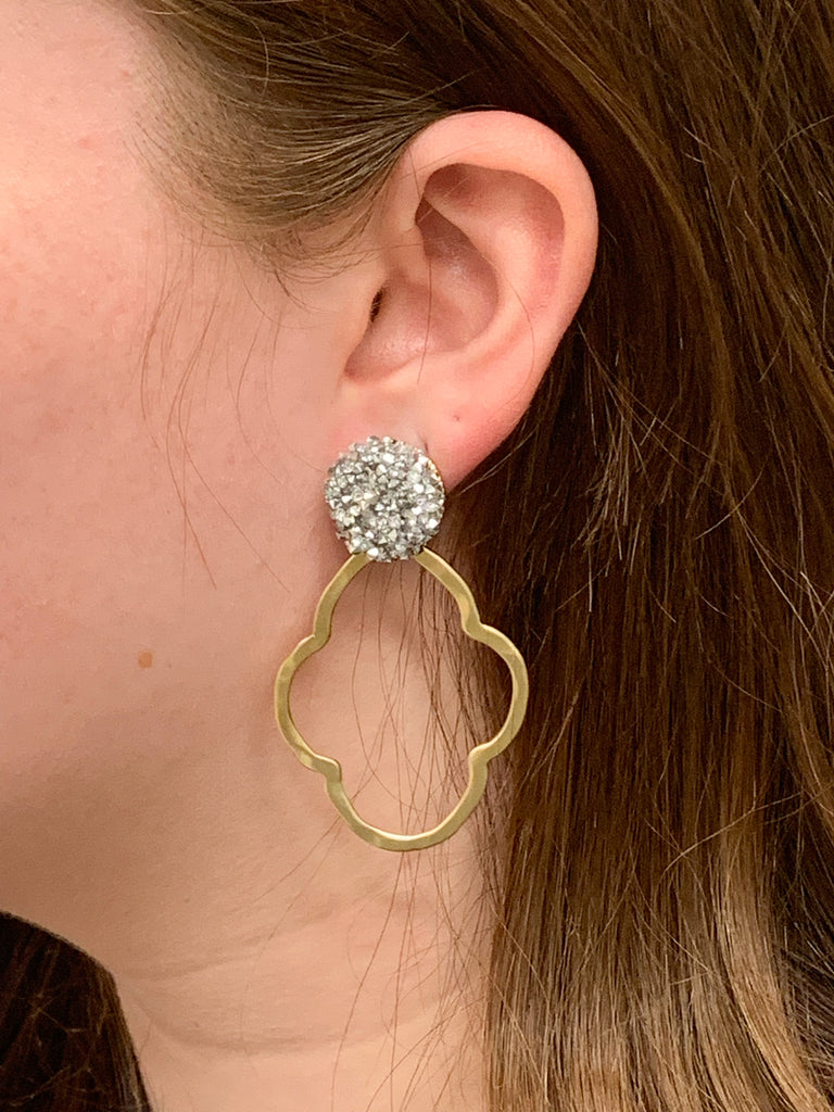 Silver Glitter Earrings