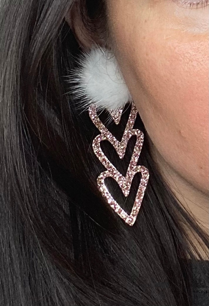 Valentine’s Day Chain of Heart Earrings