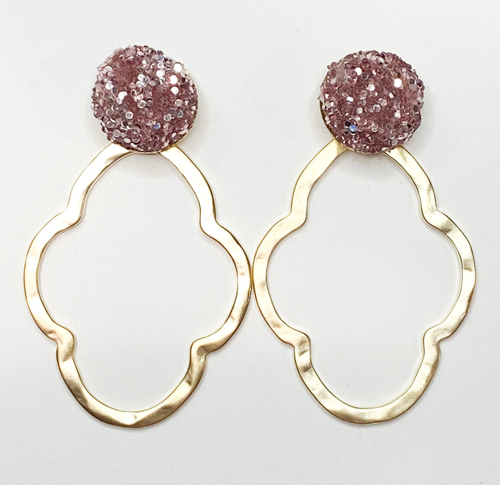 Blush Glitter Earrings