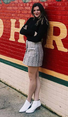 Scalloped Black Shorts