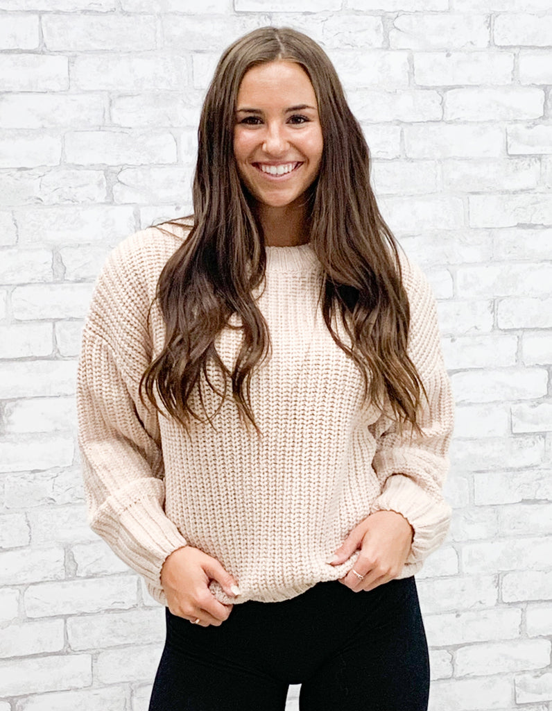 Blush Pink Sweater (S-L)