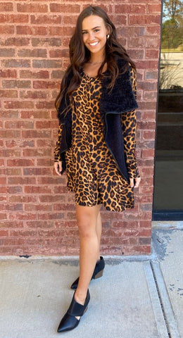Leopard Panel Pullover (S-2XL)