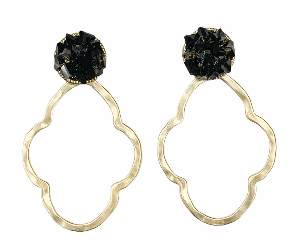 Black Crystal Earrings