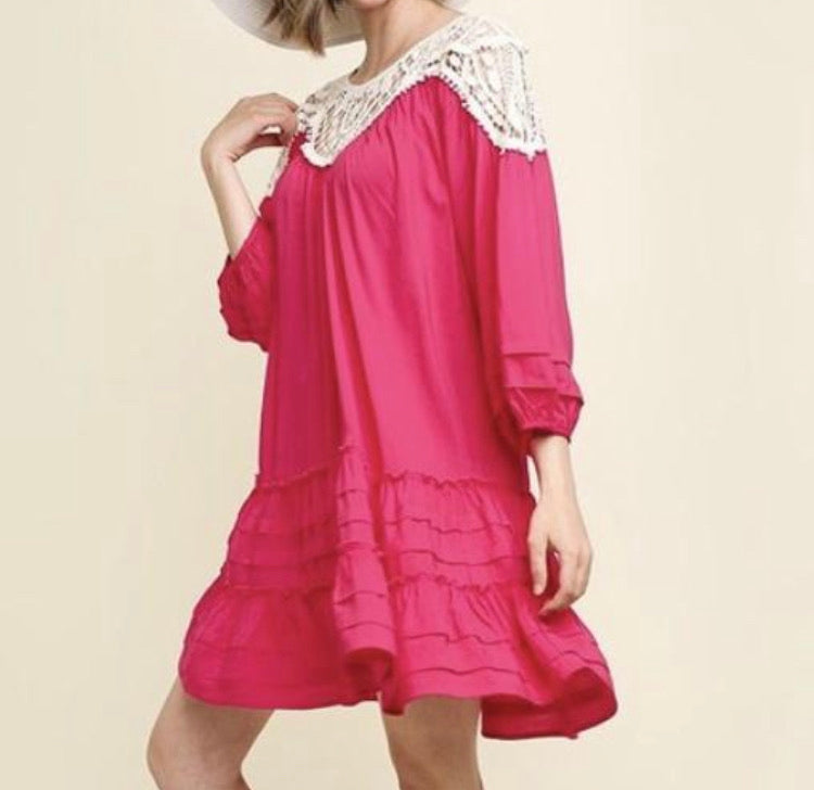 Fun in the Sun Fuchsia Dress