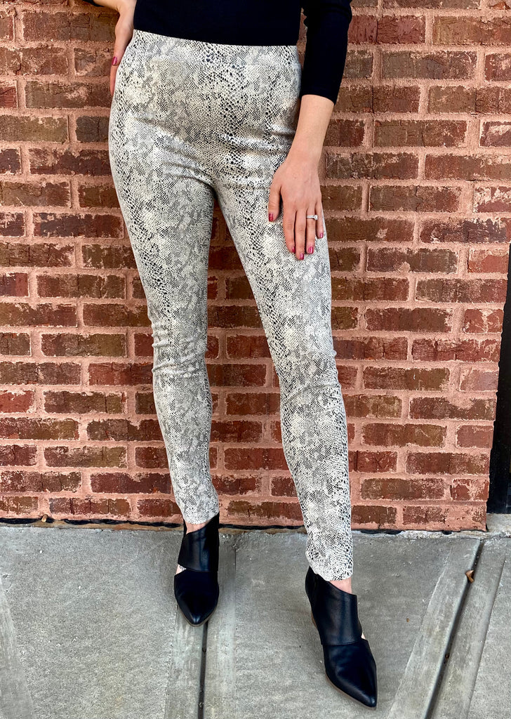Beige Snakeskin Leggings (S-3X)