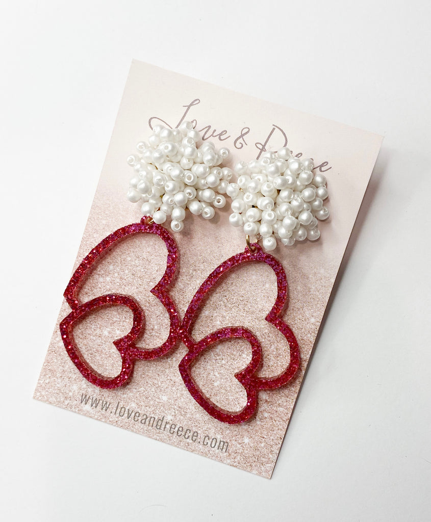 Valentine’s Day Double Heart Earrings