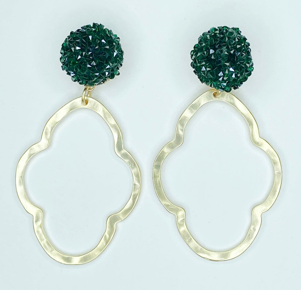 Emerald Glitter Earrings