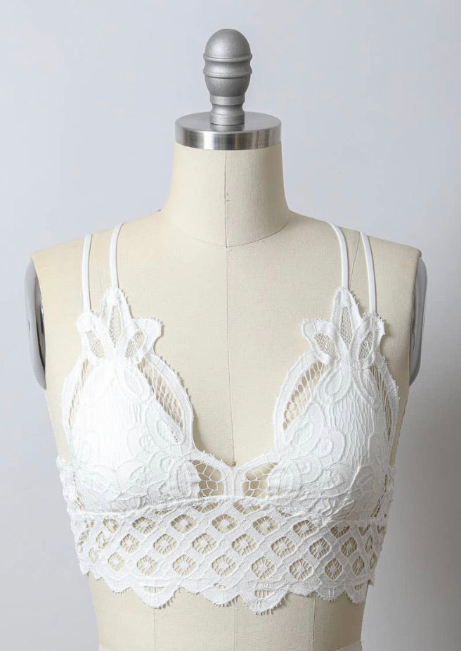 Ivory Bralette (S-L)