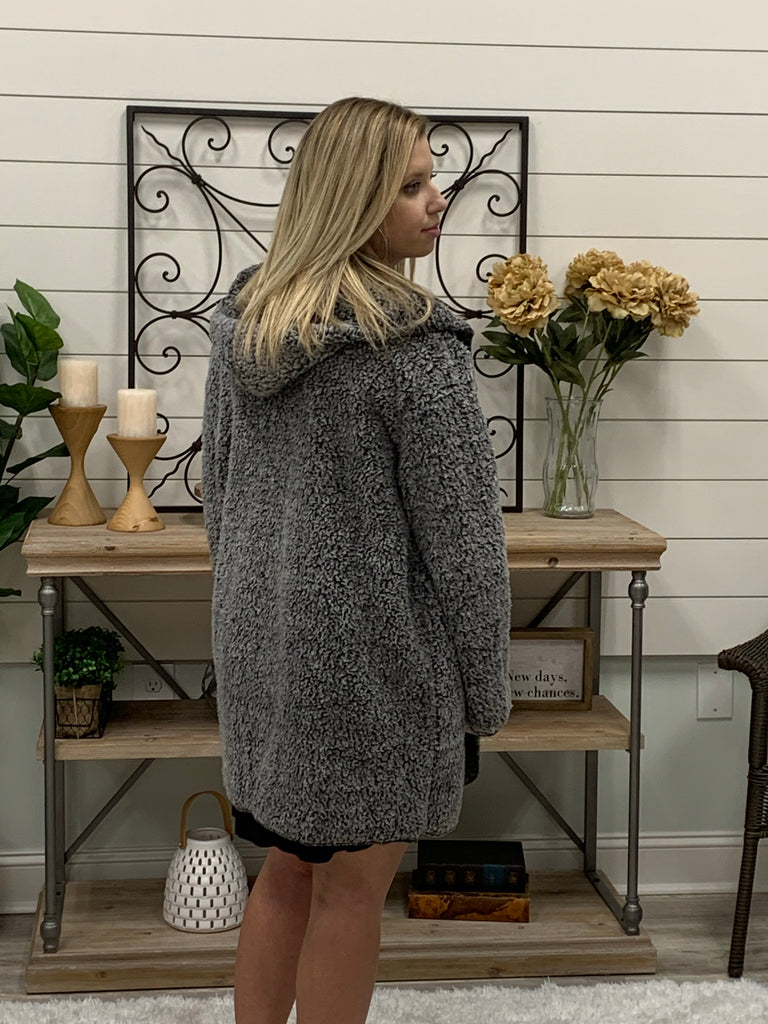 Two Tone Sherpa Hoodie (S-L)