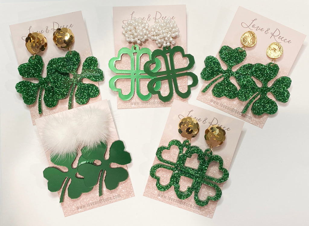 St. Patrick's Day Shamrock Earrings