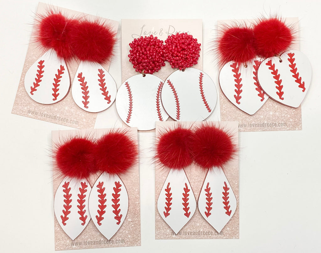 Baseball Earrings