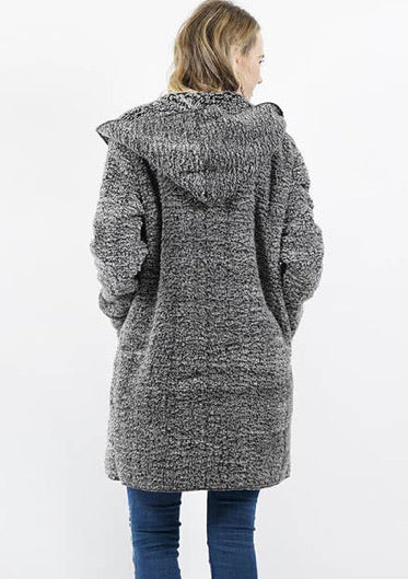 Two Tone Sherpa Hoodie (S-L)
