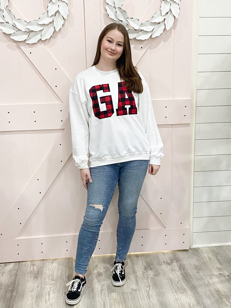 State Letters Appliqué Sweatshirt ($34.99-$42.00)