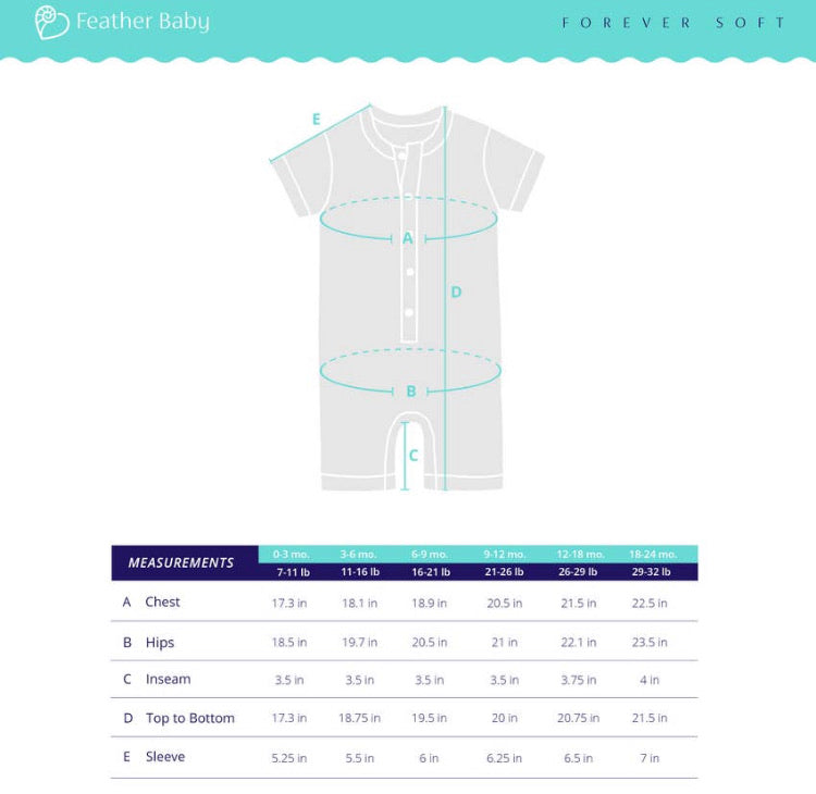 Henley Romper—Sea Turtles on Baby Blue (Feather Baby)