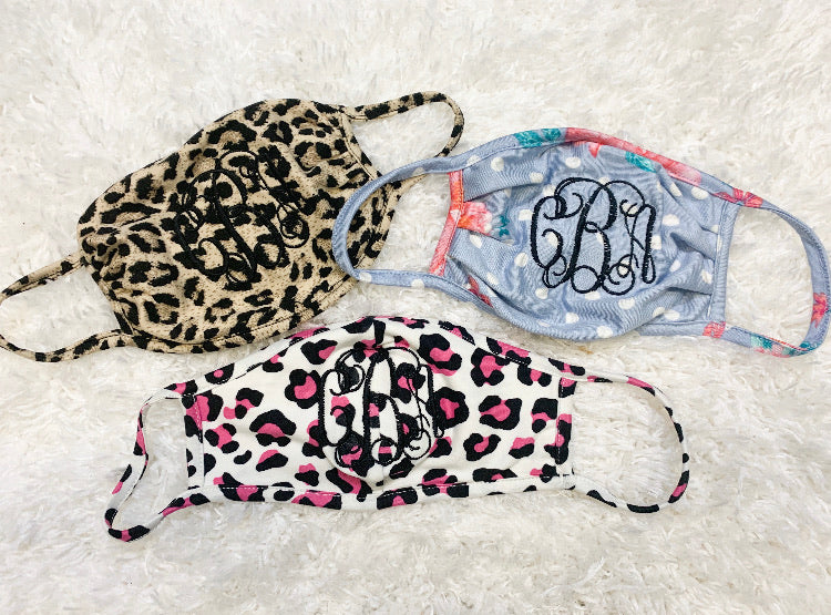 Ivory Leopard Face Mask (kid size)