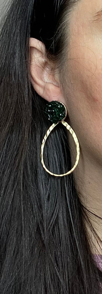 Black Glitter Earrings