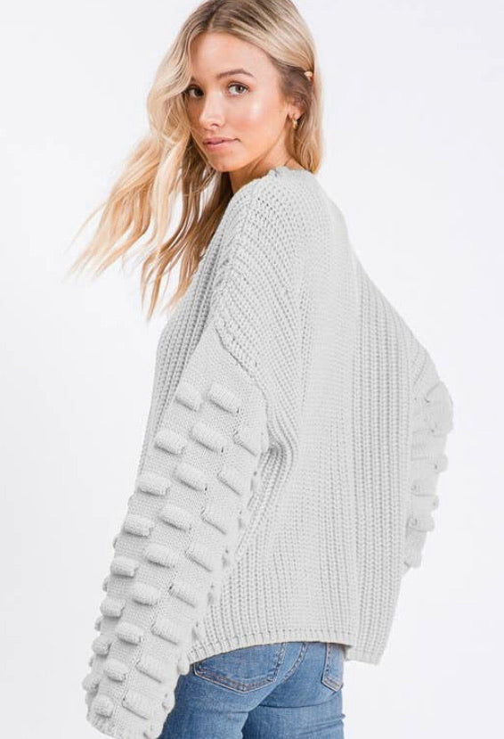Gray Pom Pom Sweater (S-L)